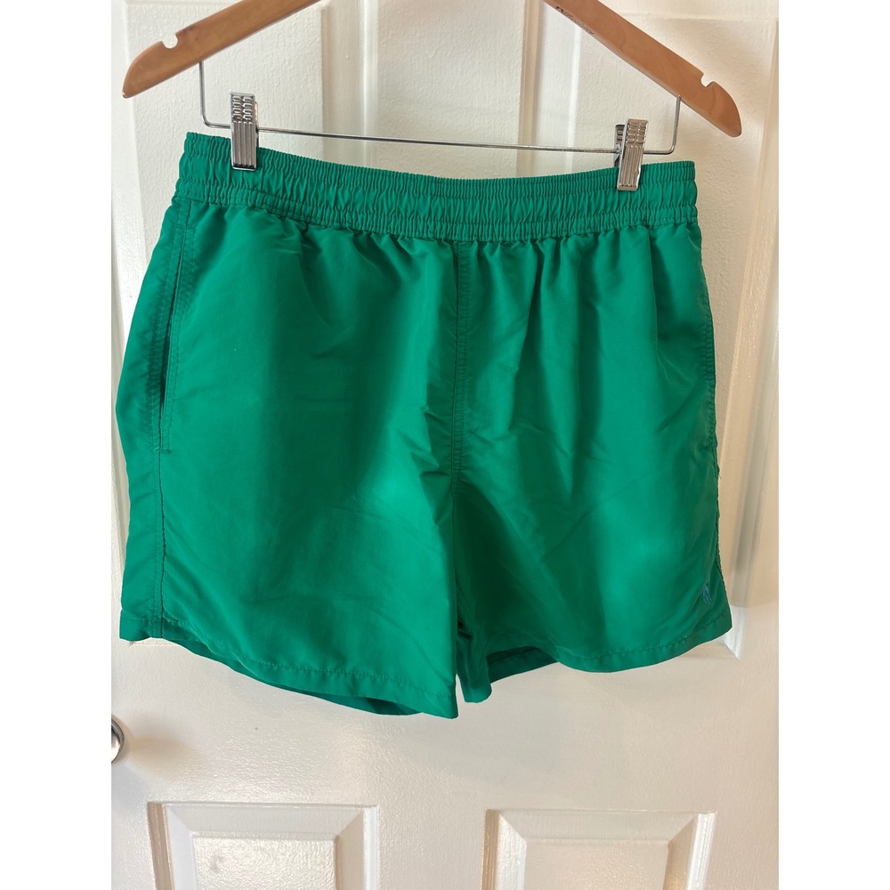 Polo Ralph Lauren Mens Green Swim Trunks Mesh Lined Board Shorts Size M